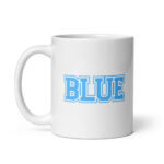 BLUE - White Glossy Ceramic Coffee Mug