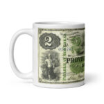 Province of Canada $2 Bill - White Glossy Ceramic Money Wrap Mug