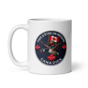 Fier d'être un mesquin Canadien - Mug Blanc Brillant