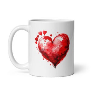 Valentine Heart - White glossy mug