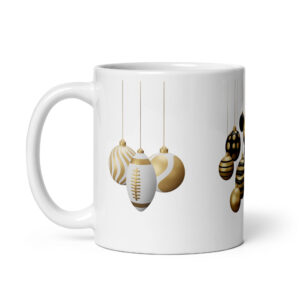 Golden Football Christmas Mug – A Festive Touchdown