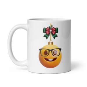 Emoji Christmas Ornament - White glossy mug