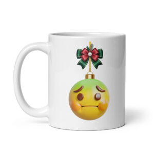 Emoji Christmas Ornament - White glossy mug