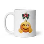 Emoji Christmas Ornament - White glossy mug