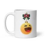 Emoji Christmas Ornament - White glossy mug