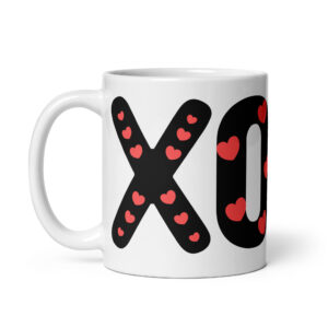 Hugs and Kisses - White glossy mug