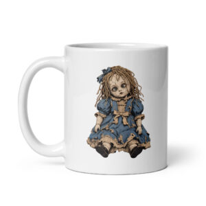 Cute Little Doll - White glossy mug