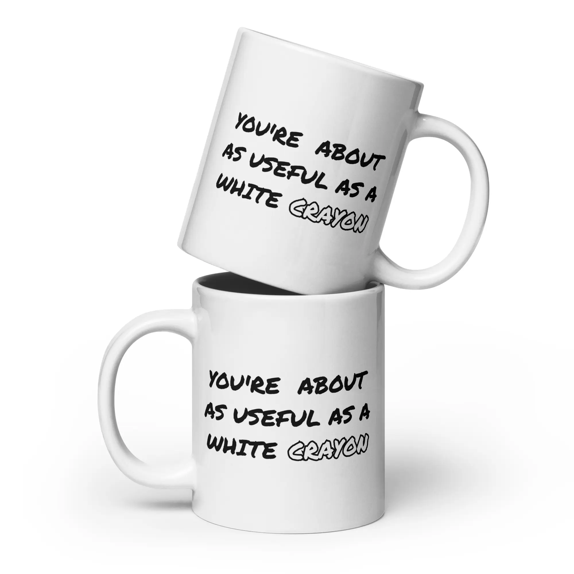 Funny Sarcastic Insult Mug – "Useful As A White Crayon" Coffee Cup - Image 9