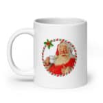 Vintage 1932 Santa Christmas Mug – Santa with Coffee & Festive Wreath