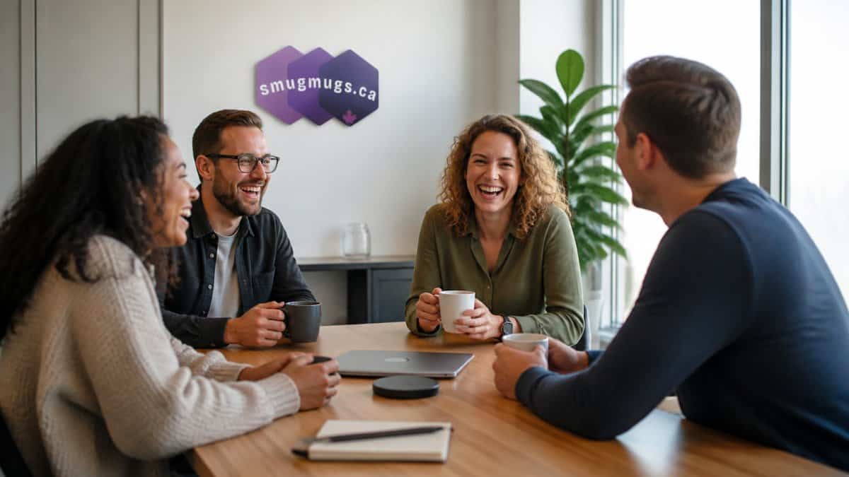 Infographic showing office humor activities that foster team connection during coffee breaks