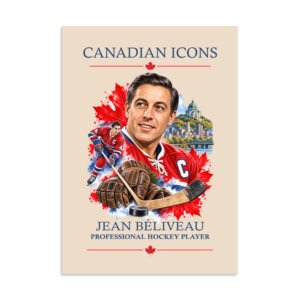 Jean Béliveau — Canadian Icons Art Poster | Canadian Gift |