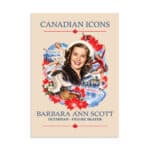 Barbara Ann Scott — Canadian Icons Art Poster | Canadian Gift |