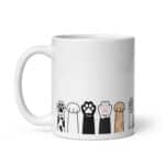 Raise Your Hand If You're A Cat - White Glossy Ceramic Coffee Mug