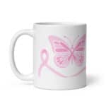 Breast Cancer Awareness White Glossy Ceramic Coffee Mug