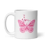 Breast Cancer Awareness White Glossy Ceramic Coffee Mug