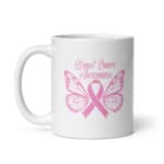 Breast Cancer Awareness White Glossy Ceramic Coffee Mug